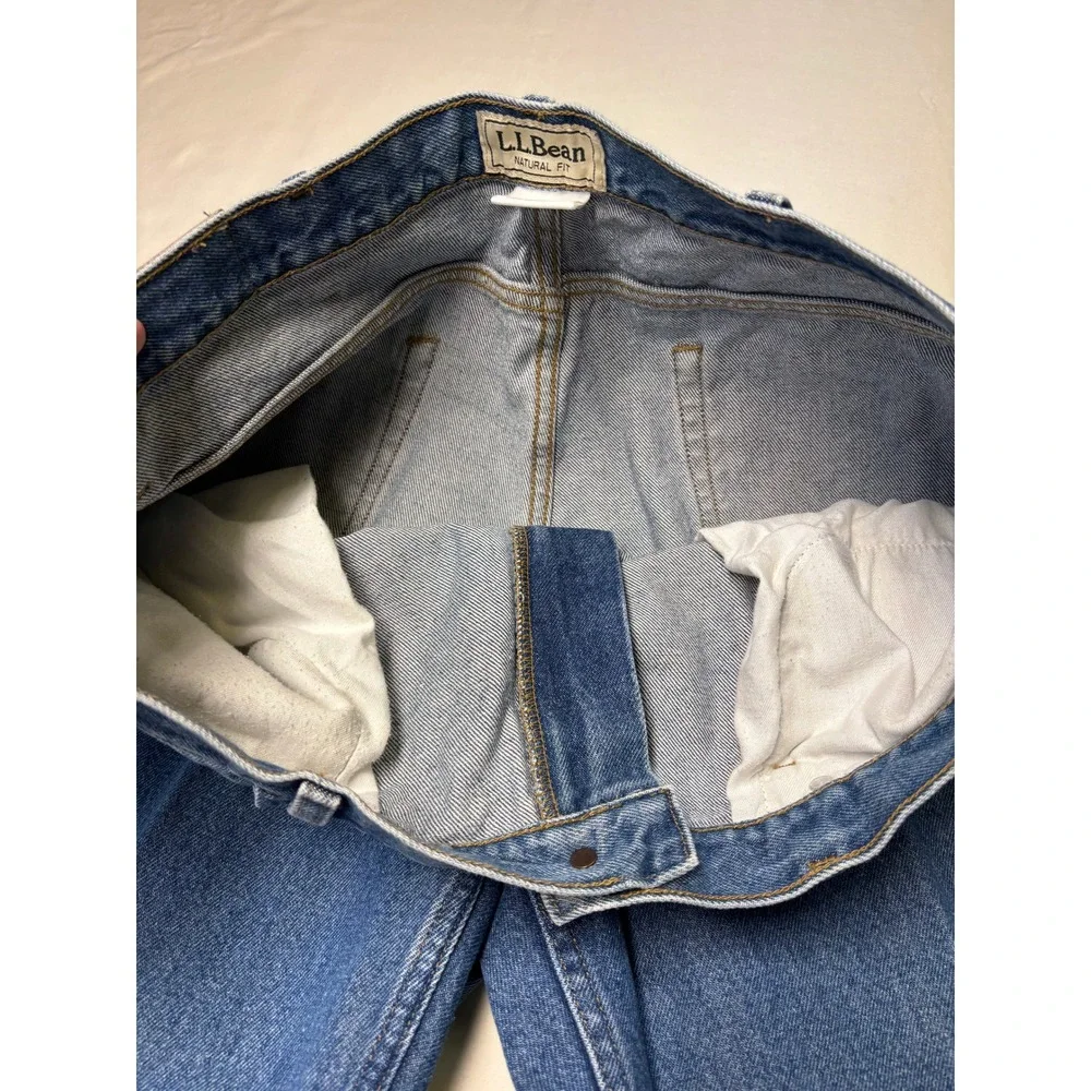 Lot of 2 LL Bean Natural Fit Mens Jeans  38x29 Denim Straight Leg 100% Cotton - Picture 7 of 15